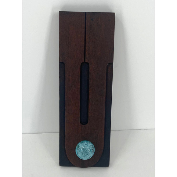NY Times Antique Print Block Letter "U" Wood Type Repurposed Knob Hanger RARE - Picture 6 of 6